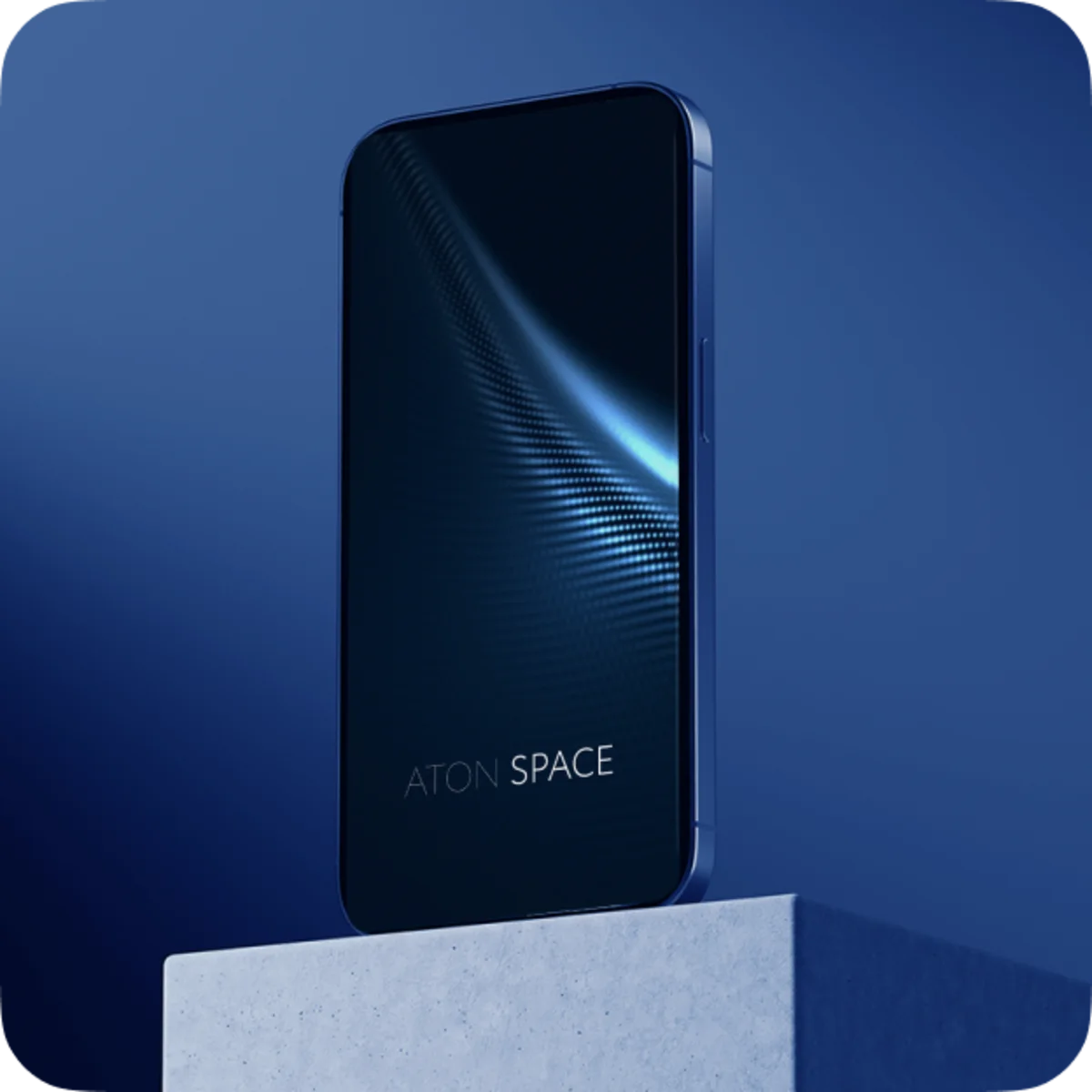 Мобильное приложение ATON Space на тёмном фоне — закрытая платформа для инвесторов